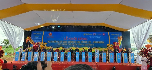 Quốc lộ 20 đoạn qua Di Linh Lâm Đồng đang nâng cấp